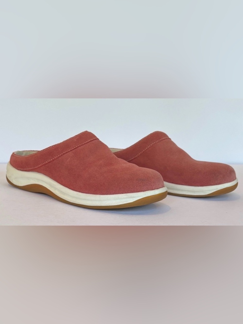 Lands’ End Suede Slip-On Mules Sneakers Loafers. Size 7.5.